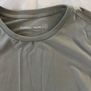 Outdoor Voices Green Cropped Shirt